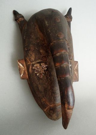 Iv.  Coast: Old And Tribal African Rare Ligbi Mask. photo