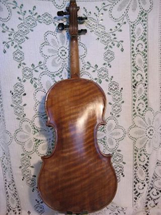 Old Italian Lableded Violin 1 Piece Back 4/4 W/bow & Case Nr photo