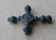 British Found Rare Anglo - Saxon Period Decorated Bronze Cross Pendant 900 Ad, British photo 5