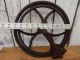 Antique Cast Iron Mounted Pulley Wheel Old Vintage Industrial Mechanical Primitives photo 2