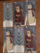 6 Folk Art Primitive Santa Claus Snowman Christmas Hang Tags Gift Tree Ornies Primitives photo 5