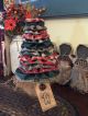 Handmade Make Do Yoyo Christmas Tree Country Primitive Holidays Winter Primitives photo 2