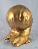 Vtg Anthony Freeman Mcfarlin Art Pottery Baby Owl Figurine Mcm Gold Leaf - Estate Mid-Century Modernism photo 3