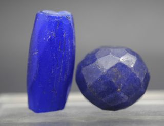 Post Medieval Faceted Glass Decorated Beads 17th Century Ad photo
