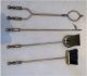 Vintage Fireplace Tools,  5 Pc Burnished Brass Finish Hearth Ware photo 2