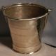 Antique Ring Turned Dovetailed Brass Pail Bucket Grain Measure British Handmade Primitives photo 8