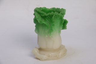 Delicate And Fantastic Chinese Jade Cabbage Statue 3 4 photo