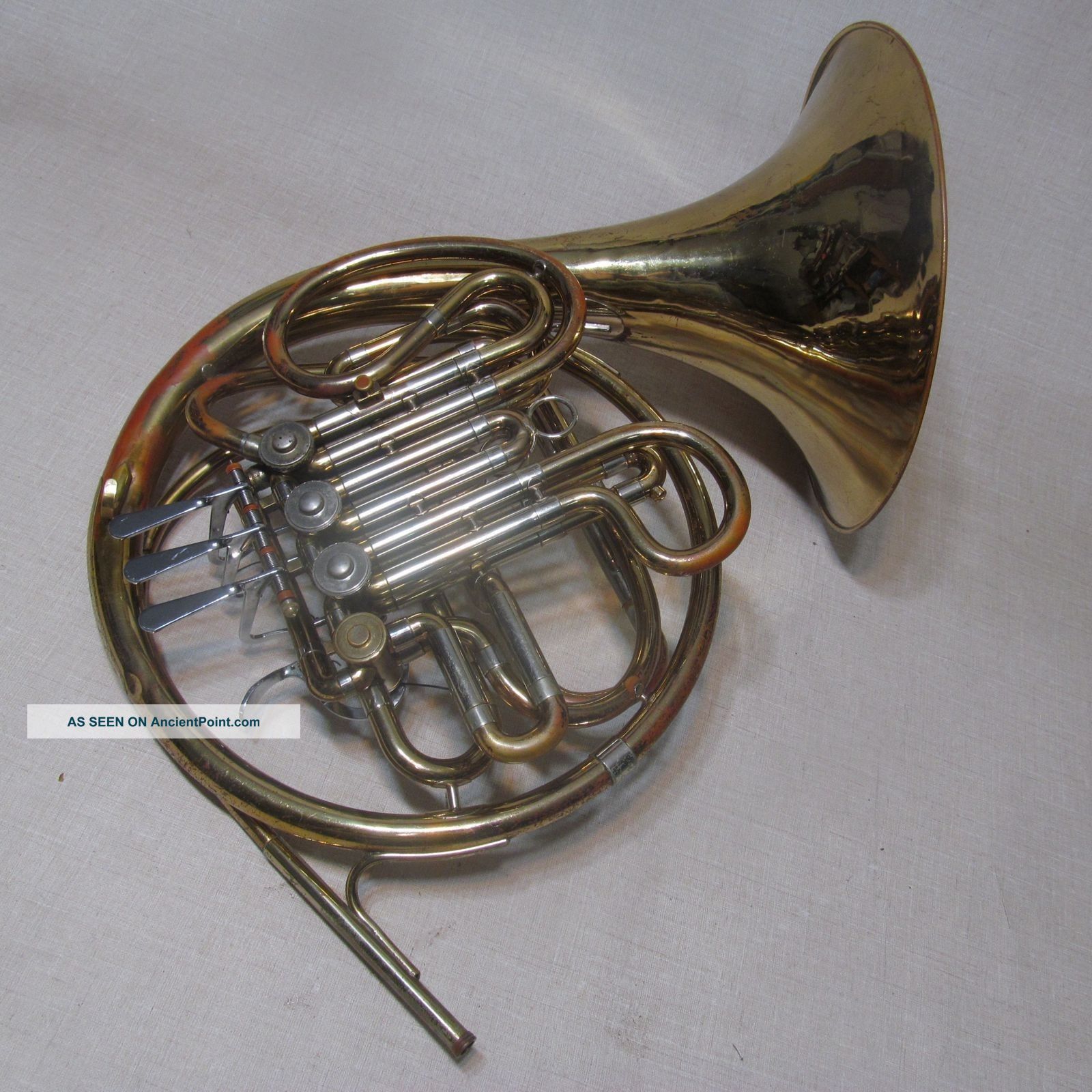 F.  E.  Olds & Son Double French Horn Fullerton Calif Serial 908319 Wind photo