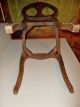 Antique Wood Vanity French Style Boudoir Chair For Restore Or Repurpose 1900-1950 photo 4