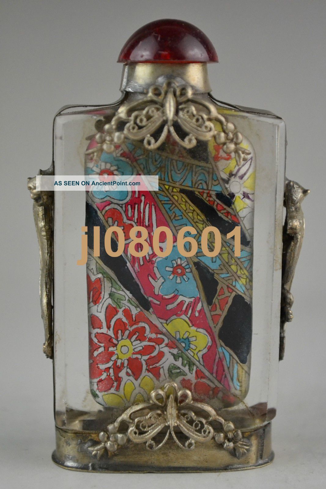 Handwork Glass Inside Painting Flower Opera Armoured Butterfly Snuff Bottle Snuff Bottles photo