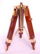 Nautical Collectible Single Barrel Brass Telescope With Wooden Tripod Stand Telescopes photo 2