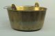 = Antique 1800 ' S Cast Bronze Cauldron Cooking Pot W.  Handle Metalware photo 1