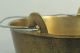 = Antique 1800 ' S Cast Bronze Cauldron Cooking Pot W.  Handle Metalware photo 2