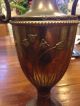 Vintage Art Nouveau Victorian Brass Finish Metal Spelter Urn Ewer Vase Metalware photo 1