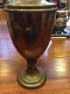 Vintage Art Nouveau Victorian Brass Finish Metal Spelter Urn Ewer Vase Metalware photo 3