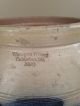 Primitive Salt Glaze Stoneware Urn Crock Mel Limited Wisconsin Pottery Huntley Primitives photo 1