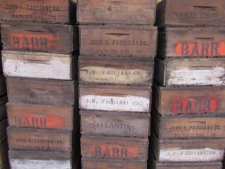 1 One Vintage Old Wood Rustic Fruit Crate Display Box Antique Patina Wall Shelf photo
