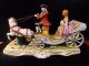 28073 Large Dresden Horse Carriage/ Coach Victorian Lady & Dog Coachman Figurine Figurines photo 1