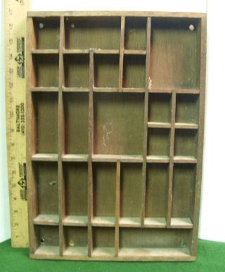 Printers Tray Shadow Box Wooden Decore Drawer 17 