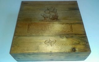 Vintage Slatted Box Wood Wooden Box With Lid photo