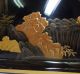 F452: Real Japanese Old Cultural Lacquer Ware Big Tray Isho - Bon With Great Makie Plates photo 4