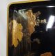 F452: Real Japanese Old Cultural Lacquer Ware Big Tray Isho - Bon With Great Makie Plates photo 5