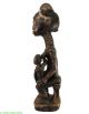 Baule Seated Maternity Figure Mother Two Children Africa Was $650 Sculptures & Statues photo 2