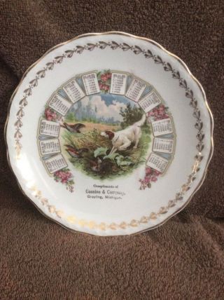 1912 Calendar Plate Compliments Of Connine & Company Grayling,  Michigan photo