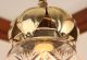 Arts And Crafts/art Nouveau Brass Pendant/ceiling Light Crystal Shade Was Benson Arts & Crafts Movement photo 3