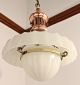 Arts And Crafts/edwardian Copper/brass Pendant/ceiling Light Opaline Glass Shade Arts & Crafts Movement photo 1