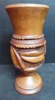 Collectible Wood Hand Carved Decorative Large Chalice Cup (f4) (mc) Sculptures & Statues photo 1