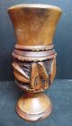 Collectible Wood Hand Carved Decorative Large Chalice Cup (f4) (mc) Sculptures & Statues photo 2