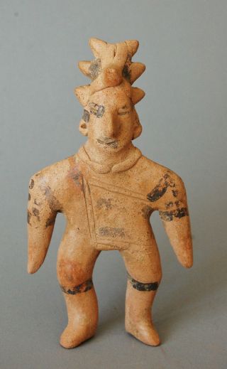 Precolumbian Black Painted Shamen Figure photo