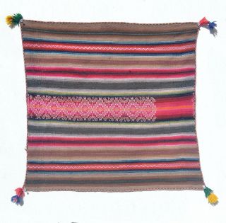 Unusual Old Andes Indian Ritual Cloth Hand - Woven Wool Tm9913 photo