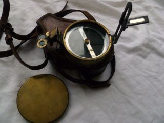 Antique Sighting Compass British Instrument Engineer.  Senior Wwi Officer Map photo