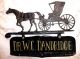 Vintage Whitehall Metal Horse & Carriage Buggy Country Doctor Sign Repaintable Signs photo 2