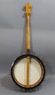 Antique Early 20thc 4 - String Banjo Mop Inlaid Star,  Good Case,  Nr String photo 5