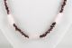Vintage Natural Garnet And Rose Quartz Necklace Dramatic 28in Size The Americas photo 2