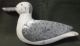 Wood Duck - Hand Carved - Body Is Wood Painted White - Wings Are Tin - Dowel Nos Primitives photo 3