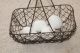 Small Primitive Style Rusty Chickenwire Egg Basket With Wood Handle Metal Decor Primitives photo 1