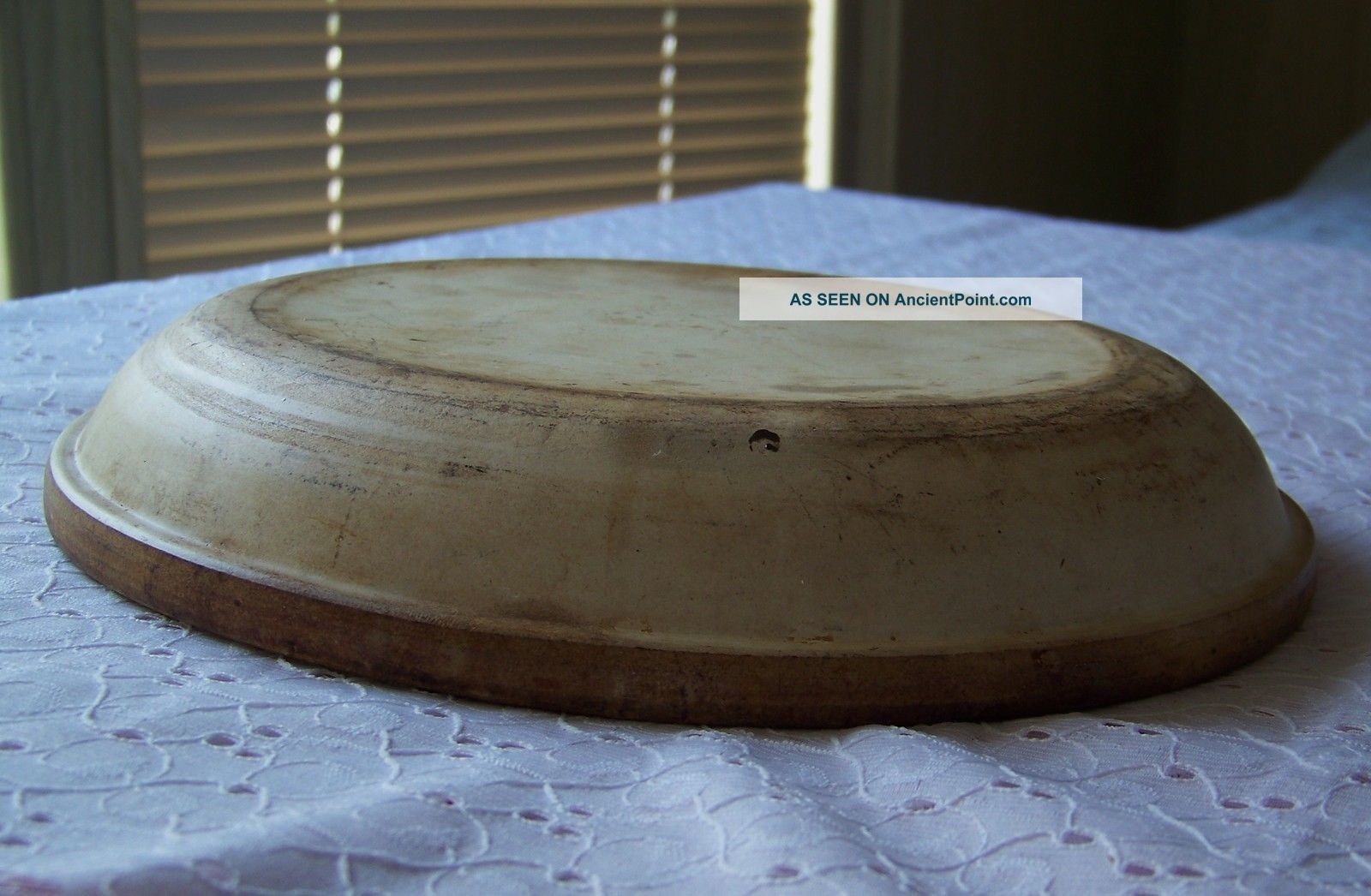 Antique Primitive Brown Glazed Pie Plate 9 Inch Clay Pie Dish