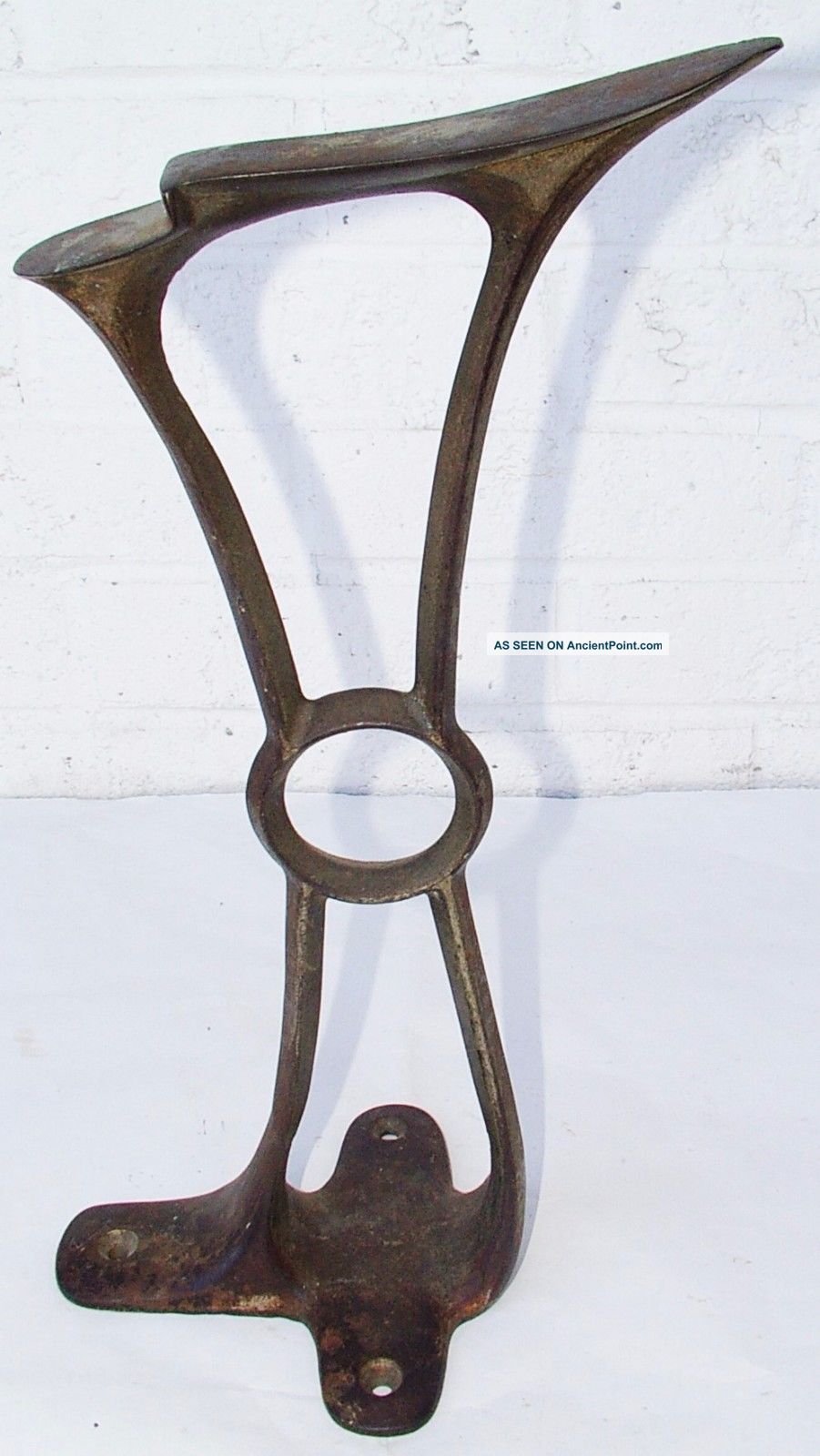 Antique Cast Iron Shoeshine Stand Shoe Foot Rest Primitives photo