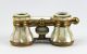Antique German Opera Glasses With Retractable Handle Rainbow Mother Of Pearl 26 Victorian photo 1