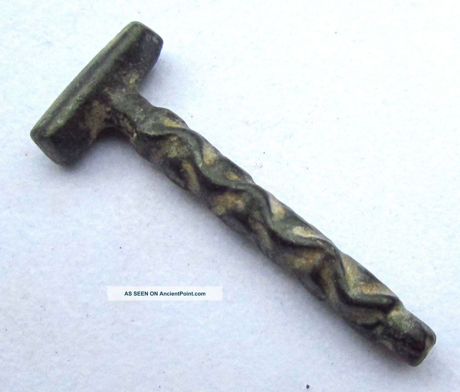 Ancient Nordic Bronze With Pattern - Thor Hammer - Amulet 8 - 10th Ad (173 -) Scandinavian photo