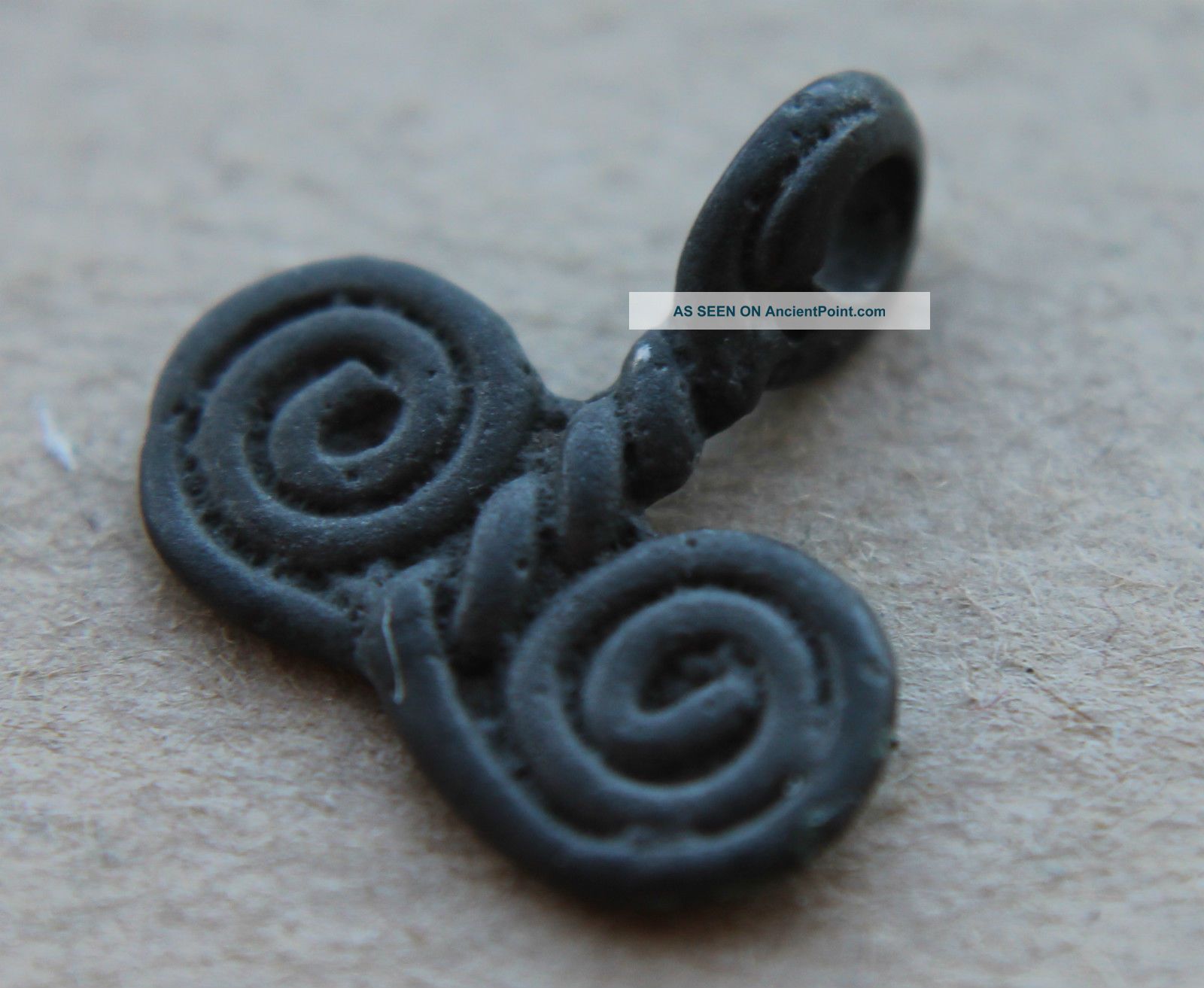 Romano Celtic Period Bronze Twisted Serpents Amulet Pendant 100bc - 100ad Vf, Roman photo
