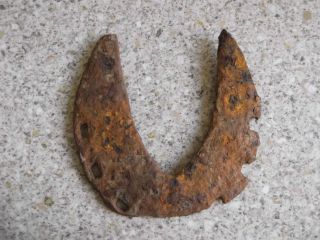 Medieval English Iron Horseshoe C 13th Century A.  D Found In London photo