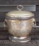 Vintage Ice Bucket Poole Silver Plate Lion Head Handles Other Antiquities photo 1