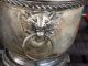Vintage Ice Bucket Poole Silver Plate Lion Head Handles Other Antiquities photo 2