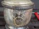 Vintage Ice Bucket Poole Silver Plate Lion Head Handles Other Antiquities photo 4