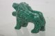African Tribal Hand - Carved Malachite Green Stone Lion Statue Figure Rare 22kg Other African Antiques photo 3